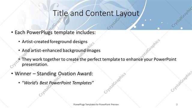 Title and Content presentation slide layout