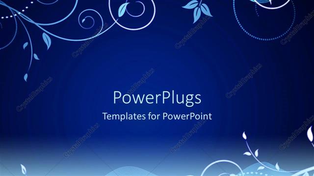  Presentation with blue floral - A beautiful floral design on a blue colored background