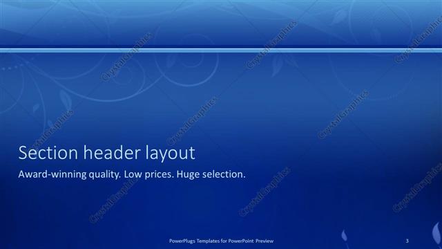 Section Header presentation slide layout