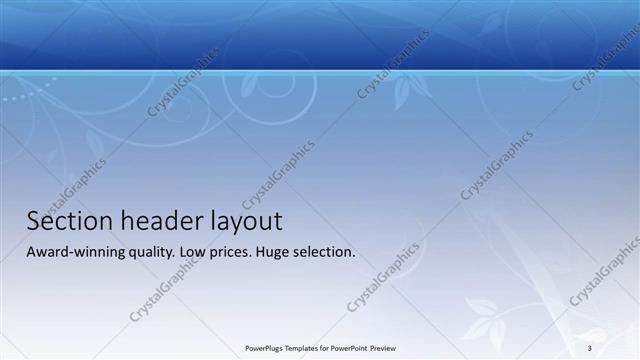 Section Header presentation slide layout