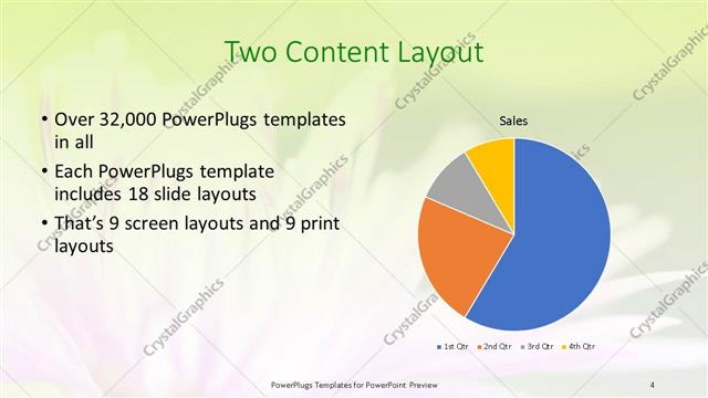 Two Content presentation slide layout