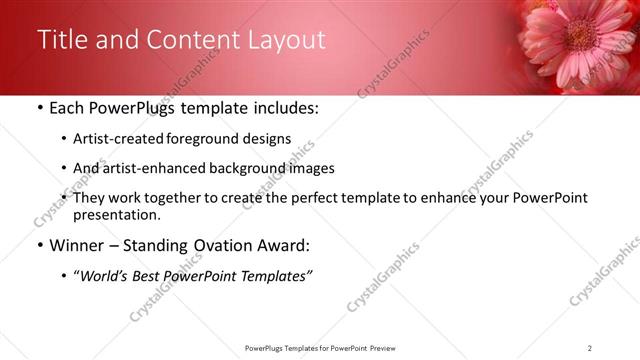 Title and Content presentation slide layout