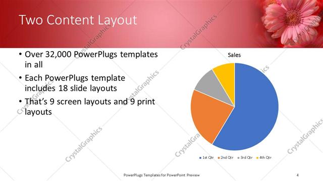 Two Content presentation slide layout