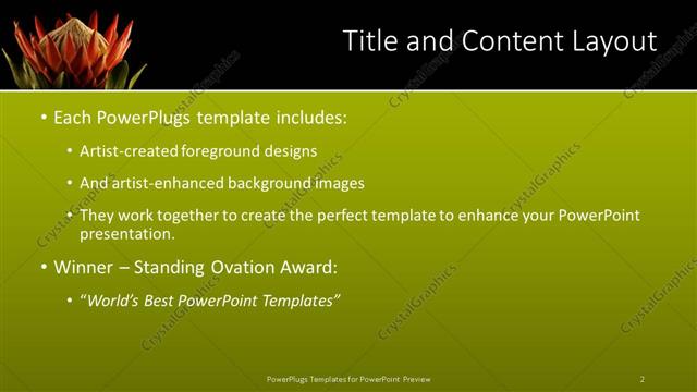 Title and Content presentation slide layout