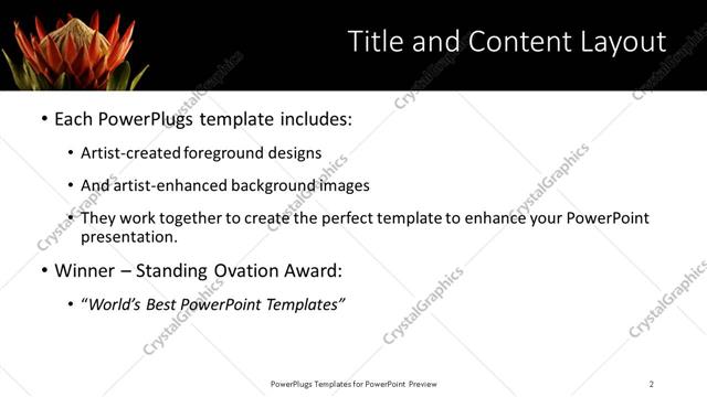 Title and Content presentation slide layout