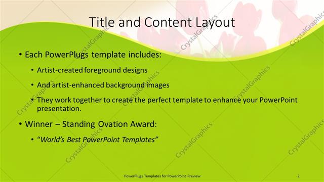 Title and Content presentation slide layout