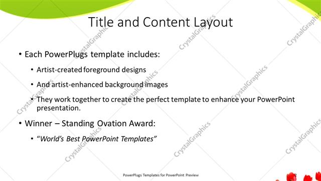 Title and Content presentation slide layout