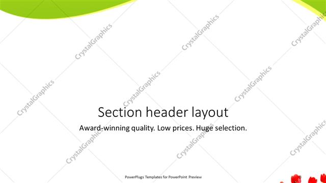 Section Header presentation slide layout