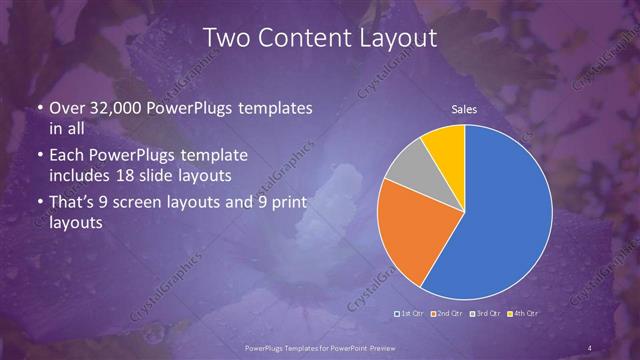 Two Content presentation slide layout