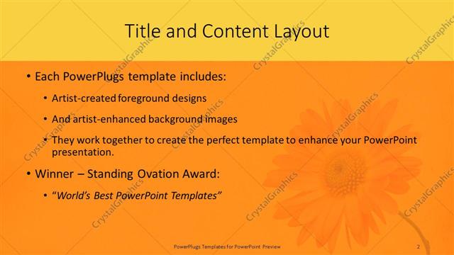 Title and Content presentation slide layout