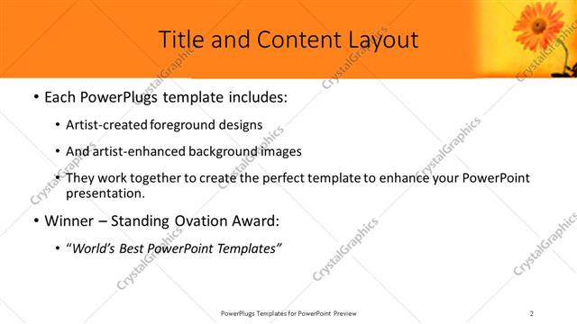 Title and Content presentation slide layout