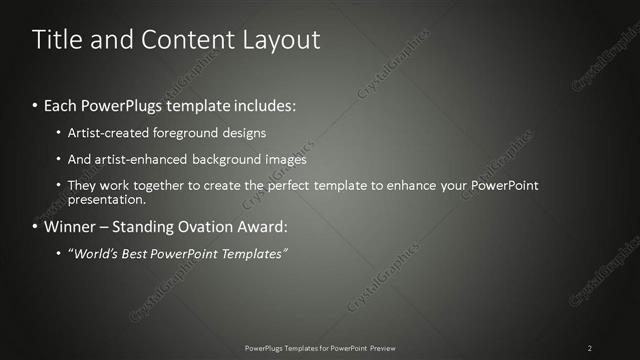 Title and Content presentation slide layout