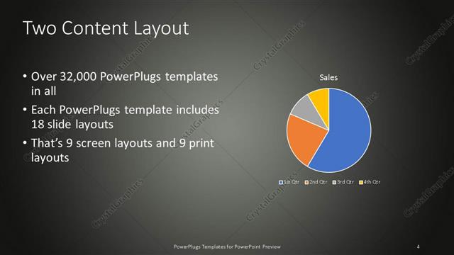 Two Content presentation slide layout