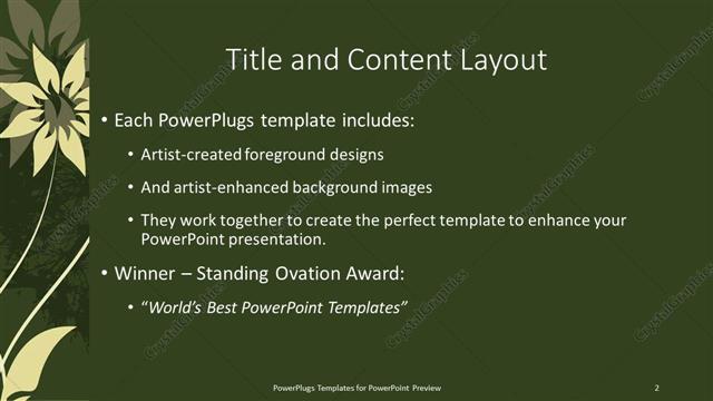 Title and Content presentation slide layout