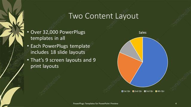 Two Content presentation slide layout
