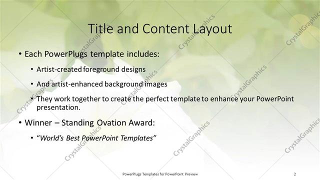 Title and Content presentation slide layout