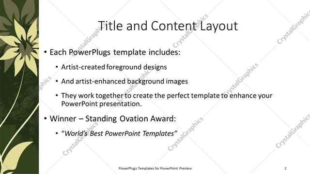 Title and Content presentation slide layout