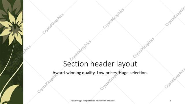 Section Header presentation slide layout