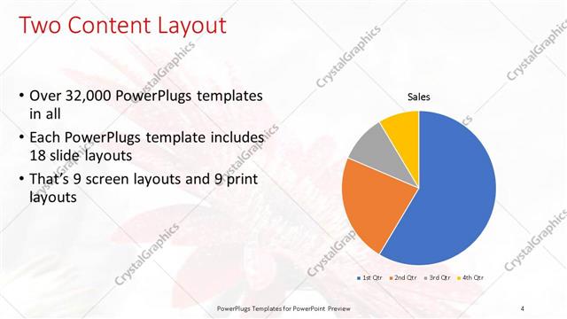 Two Content presentation slide layout