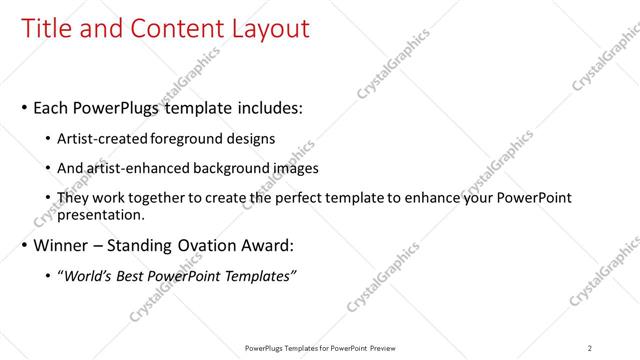 Title and Content presentation slide layout