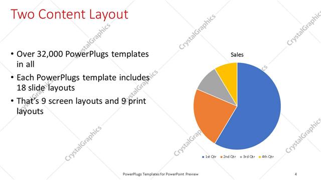 Two Content presentation slide layout