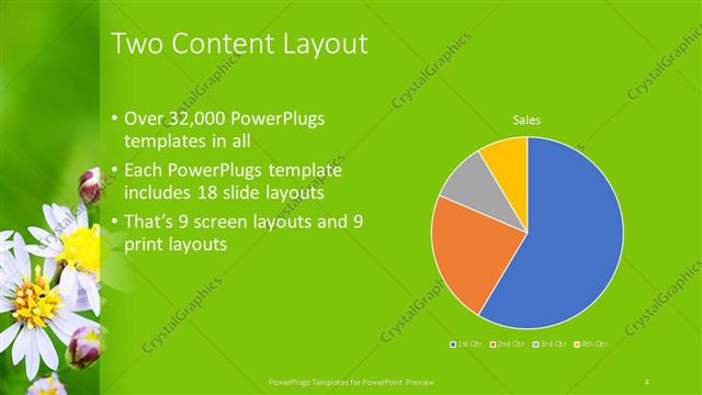 Two Content presentation slide layout