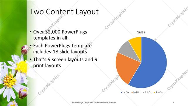 Two Content presentation slide layout