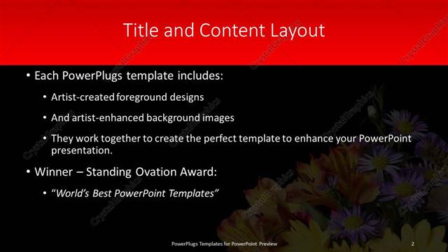 Title and Content presentation slide layout