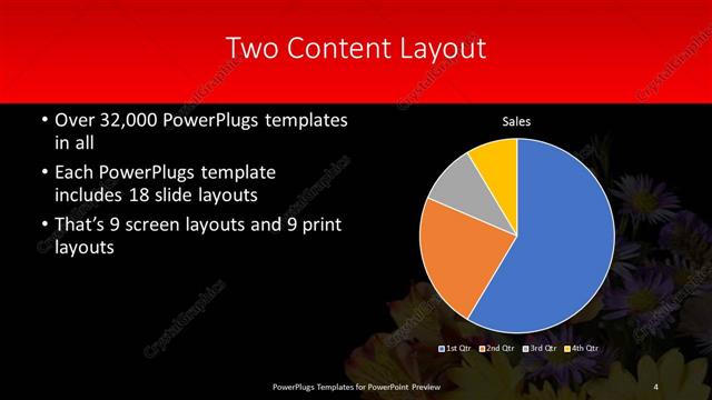 Two Content presentation slide layout