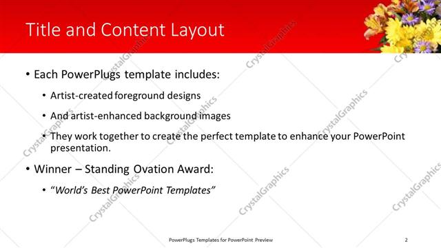 Title and Content presentation slide layout