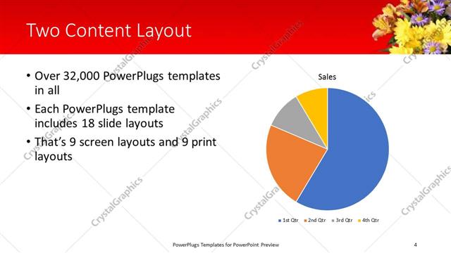 Two Content presentation slide layout