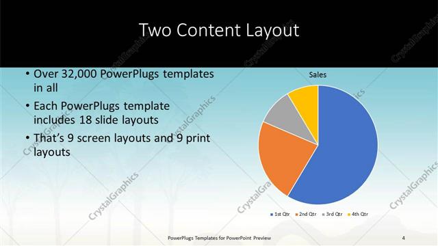 Two Content presentation slide layout
