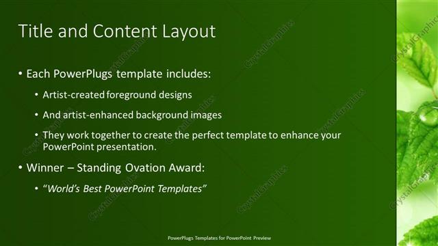 Title and Content presentation slide layout