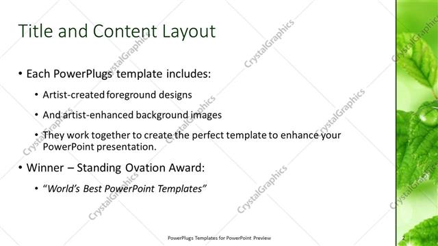 Title and Content presentation slide layout