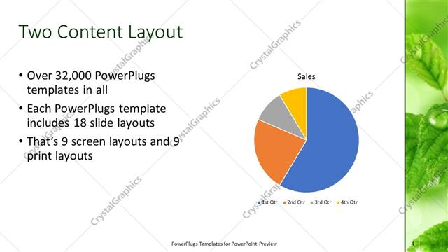 Two Content presentation slide layout