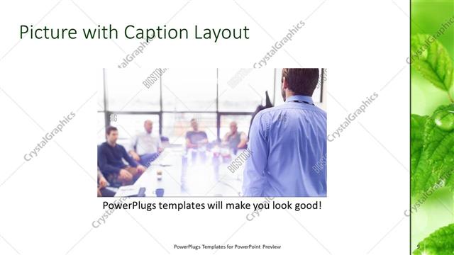 Picture with Caption presentation slide layout