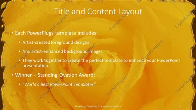 Title and Content presentation slide layout