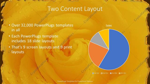 Two Content presentation slide layout