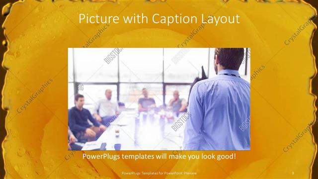 Picture with Caption presentation slide layout