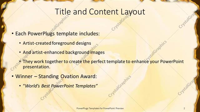 Title and Content presentation slide layout