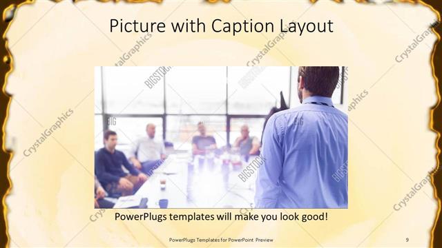 Picture with Caption presentation slide layout