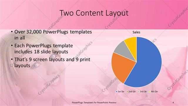 Two Content presentation slide layout