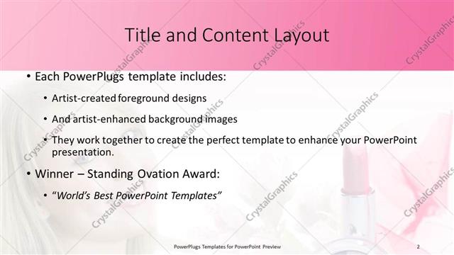 Title and Content presentation slide layout
