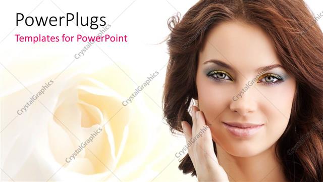  Presentation with beauty - A beautiful girl in the background