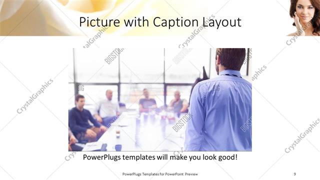 Picture with Caption presentation slide layout