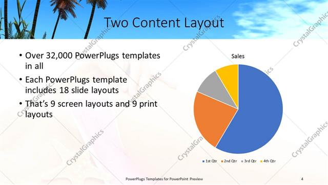 Two Content presentation slide layout