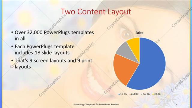 Two Content presentation slide layout