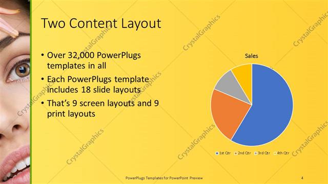 Two Content presentation slide layout