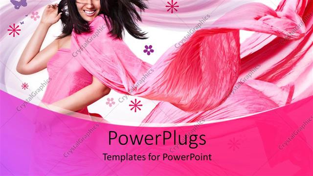  Presentation with butterflies - A beautiful girl with butterflies in the background