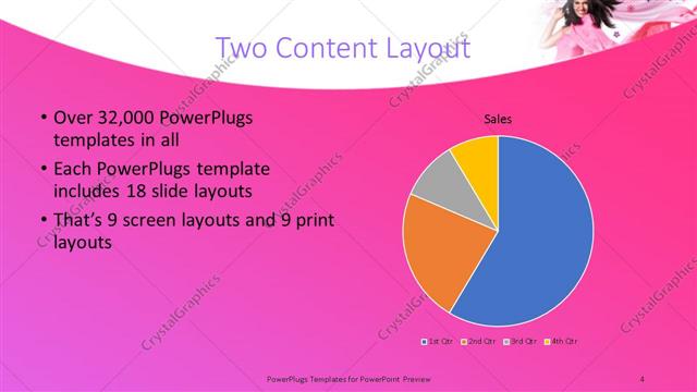 Two Content presentation slide layout